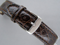 Leather Watch Strap AFRICAN Dark Brown 22mm