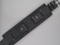 Leather Military Watch Strap DAKAR Black 20mm