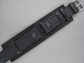 Leather Military Watch Strap DAKAR Black 22mm