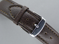 Leather Watch Strap FREIBURG Dark Brown / Brown 20mm