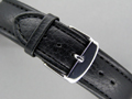Leather Watch Strap FREIBURG Black / Black 24mm