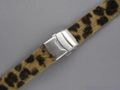 Real GOAT Skin Watch Strap Brown / Black 18mm