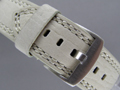 Leather Waterproof Watch Strap GALAXY White 24mm