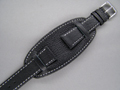Leather Watch Strap MONTE Black 20mm