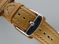 Leather MILITARY Watch Strap with screw Brown 22mm