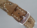 Genuine OSTRICH Skin Watch Strap Dark Brown 18mm