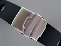 Silicone Waterproof Watch Strap "Holes" Clasp Black 22mm