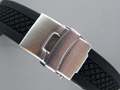 Silicone waterproof Watch Strap "Tyre Winter" Clasp Black 20mm
