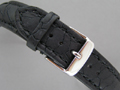 Leather Watch Strap WATERFALL Black 20mm