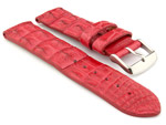 Genuine Alligator Leather Watch Strap FLORIDA Red 22mm