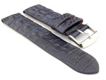 Genuine Alligator Leather Watch Strap FLORIDA Navy Blue 22mm