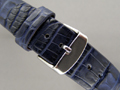 Genuine ALLIGATOR Skin Watch Strap Blue 18mm