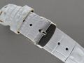 Genuine ALLIGATOR Skin Watch Strap White 18mm