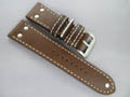 Leather Watch Strap AVATAR Dark Brown 24mm