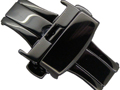 Black stainless steel butterfly deployment clasp 20mm