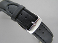 Leather Watch Strap CANYON Black / Black 20mm