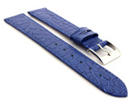 Genuine Leather Watch Strap Croco Arizona Blue 16mm