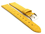 Genuine Leather Watch Strap Croco Arizona Yellow 16mm
