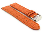 Leather Watch Strap CROCO RM Orange/Orange 26mm