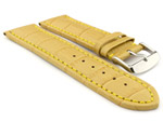 Leather Watch Strap CROCO RM Yellow/Yellow 28mm