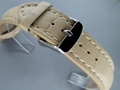 Leather Watch Strap CROCO VIP Cream 24mm