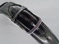 Genuine EEL Skin Watch Strap Black 18mm
