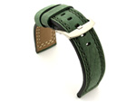 Waterproof Leather Watch Strap Galaxy Green 24mm