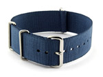 NATO G10 Watch Strap Military Nylon Divers (3 rings) Navy Blue 24mm