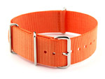 NATO G10 Watch Strap Military Nylon Divers (3 rings) Orange 18mm