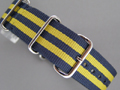 Military Nylon Watch Strap NATO G10 Blue / Yellow 24mm
