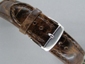 Leather Watch Strap ODEON Dark Brown / Brown 24mm
