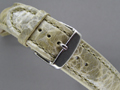 Leather Watch Strap ODEON White Cream 24mm