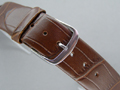 Leather Watch Strap OPEN-ENDED Dark Brown 18mm