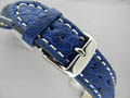 Genuine OSTRICH Skin Watch Strap Blue 22mm