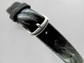 Leather Watch Strap OPEN-ENDED Black 16mm