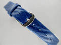 Leather Watch Strap OPEN-ENDED Blue 16mm