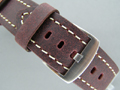 Leather Watch Strap PANOR Maroon 24mm