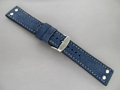 Leather Watch Strap AVIATOR Style Blue 20mm