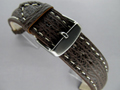 Genuine SHARK Skin Watch Strap Coffee Brown 22mm