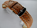 Genuine SHARK Skin Watch Strap Brown 18mm