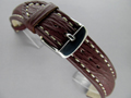 Genuine SHARK Skin Watch Strap Maroon 20mm