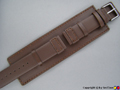 Leather Watch Strap SOLAR Dark Brown 20mm