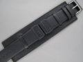 Leather Watch Strap SOLAR Black / Black 24mm
