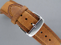 Leather Watch Strap TWISTER Brown / Brown 24mm