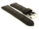 Genuine Ostrich Leather Watch Strap Amsterdam Black 18mm