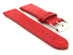 Suede Leather Retro Style Watch Strap Blacksmith Plus Red 20mm