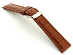 Extra Long Watch Strap Croco Brown / Brown 20mm