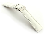 Extra Long Watch Strap Croco White / White 18mm
