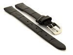 Open Ended Watch Strap Croco ES - Leather Black 8mm