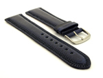 Genuine Leather Watch Strap Florence Navy Blue 20mm